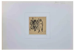 Bernard Naudin, Figures, Original Drawing, Early 20th-Century