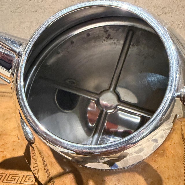 Metal Alessi 9093 Whistling Tea Kettle Designed by Michael Graves Post-Modern For Sale - Image 7 of 12