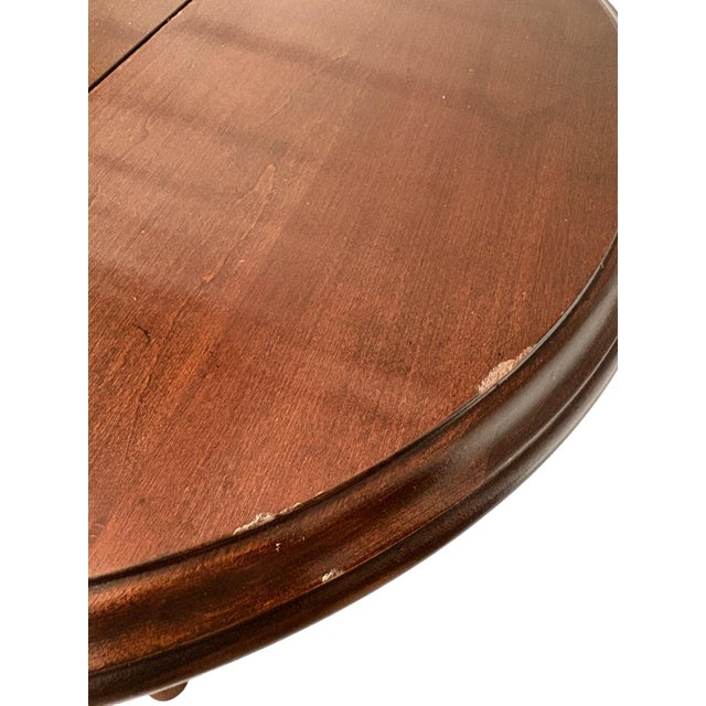 Ethan Allen Georgian Court Oval Drop Leaf Side Table For Sale - Image 9 of 12