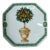 Philippe Deshoulières Limoges France "Jardin Royal" Octagonal Topiary Trinket Box For Sale