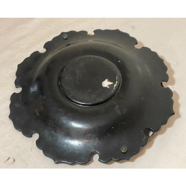 Antique 1800's Inlaid Mother of Pearl Bronze Paper Mache French Centerpiece Dish For Sale - Image 10 of 13