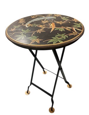 Vintage Italian Hand-Painted Chinoiserie Tray Table by Ganci & C.