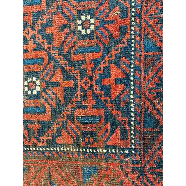 Antique Turkmen Baluch Afghan Rug For Sale - Image 9 of 16