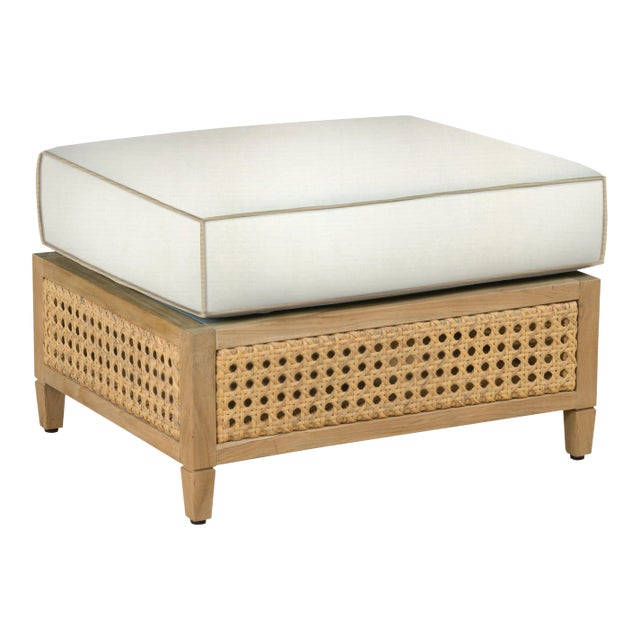 Keys Ottoman, White and Coal For Sale