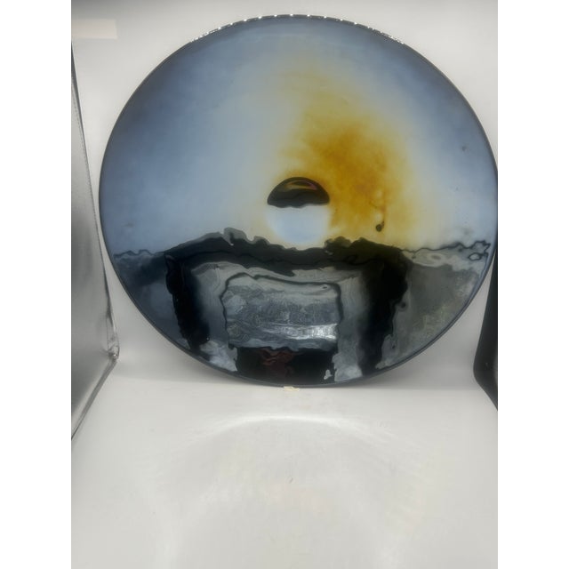 Italian Yalos Casa Murano Italian Contemporary Iridescent Art Glass Bowl For Sale - Image 3 of 9