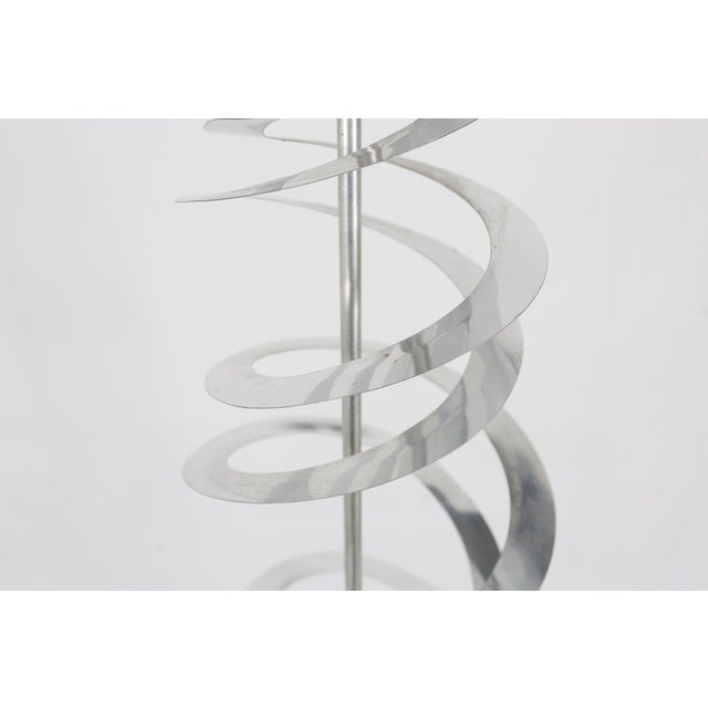 1970s Kinetic Spiral Light Sculpture by Werner Epstein, 1972 For Sale - Image 5 of 12