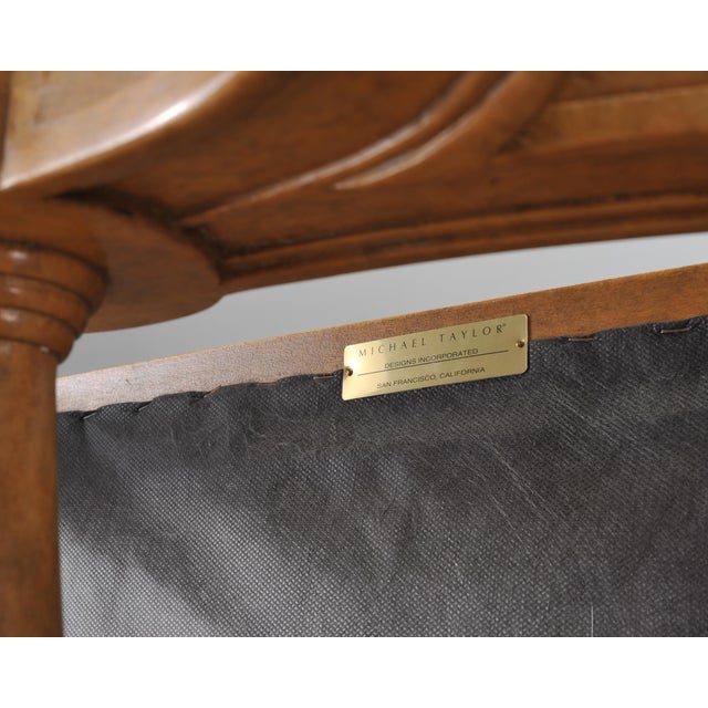 Metal Pair of Michael Taylor Neoclassical Curule d'Orsay Ottoman Benches For Sale - Image 7 of 18