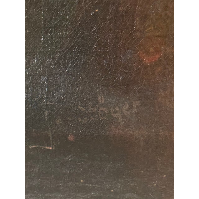 Wood Antique Signed European Oil Portrait of Ottoman Gentleman, Stöyer, Turquerie Tradition 32”t X 26.5”t For Sale - Image 7 of 12
