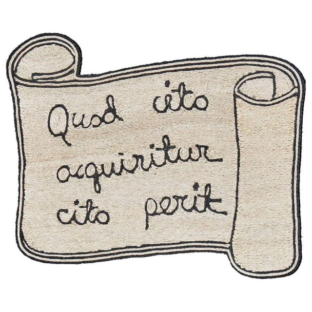 2020s Schumacher X Charlap Hyman & Herrero Proverbio Rug in Natural & Black For Sale - Image 5 of 5