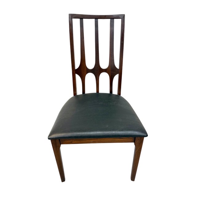 Wood Mid-Century Modern Broyhill Brasilia Dark Walnut Dining Chairs - Set of 6 For Sale - Image 7 of 9