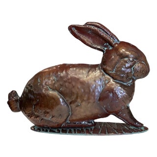 Metal Rabbit With Verdigris Finish For Sale