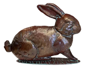 Metal Rabbit With Verdigris Finish