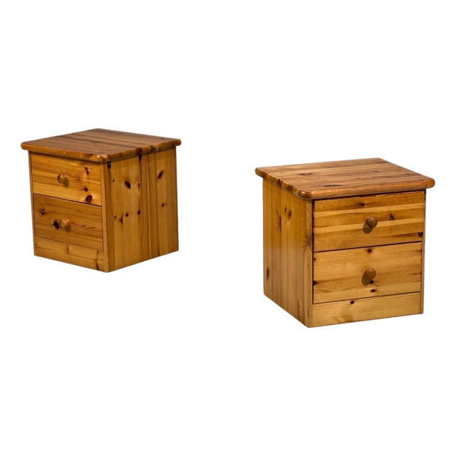 Swedish Modern, Nightstands, Pine, Sweden, 1970s For Sale