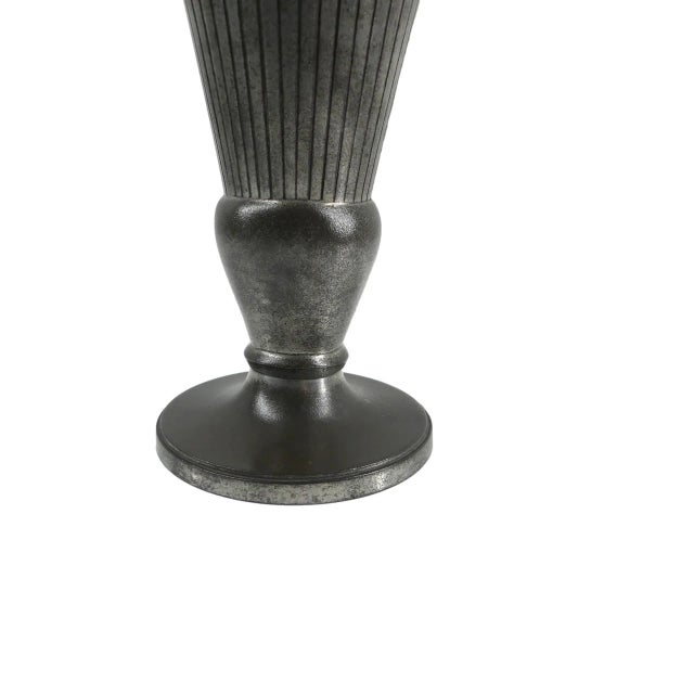 Vintage Art Deco Pewter Vase by Just Andersen, Denmark, 1930s For Sale - Image 4 of 7