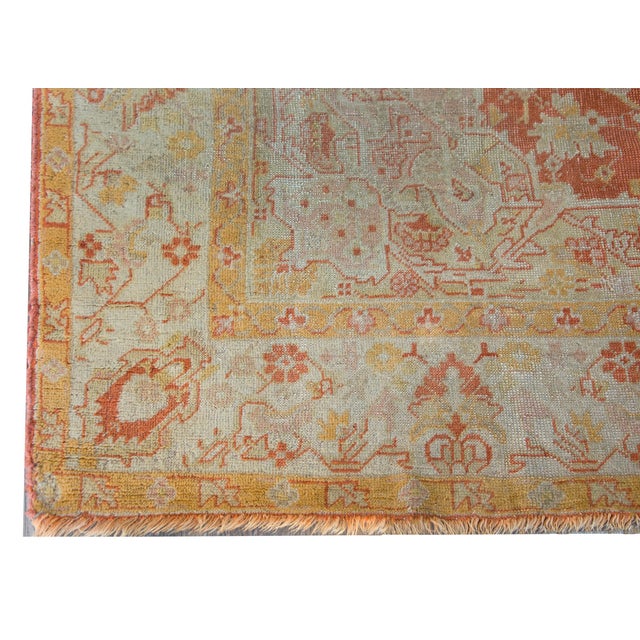 19th Century Turkish Oushak Rug For Sale - Image 11 of 14