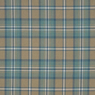 Schumacher Harris Merino Plaid Fabric In Leaf For Sale
