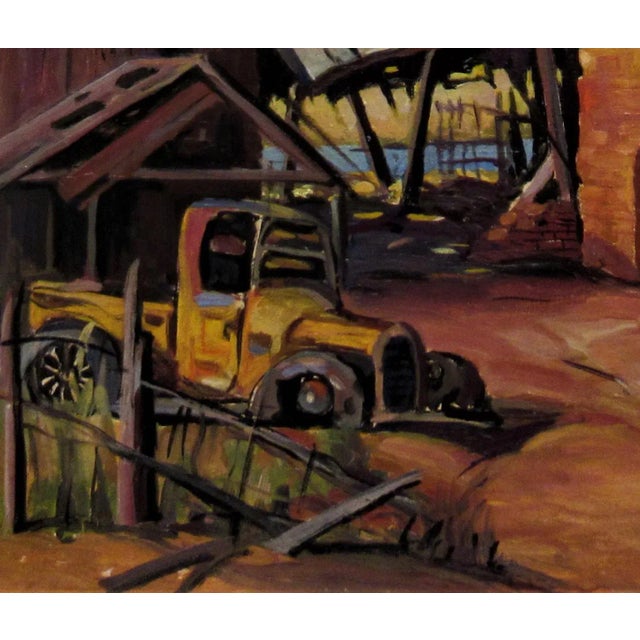 Impressionist William Frates, The Abandoned Factory, Circa 1945 For Sale - Image 3 of 8