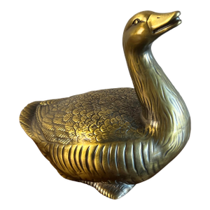 Vintage Colonial Williamsburg Style Lacquered Brass Goose