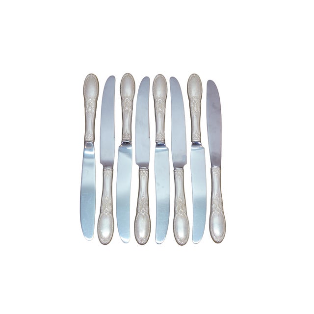 Rococo Mid 20th Century Towle "Old Mirror" Baroque Sterling Silver Flatware Service - 40 pcs For Sale - Image 3 of 16