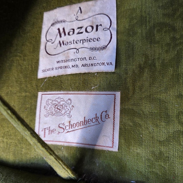 Mid 20th Century The Schoonbeck Co. Mid-Century French Louis XVI Style Walnut Caned Sofa With Loose Cushions and Bolster Pillow For Sale - Image 10 of 10