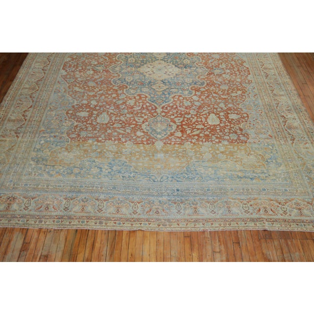 19th Century Antique Zabihi Collection Mohtasham Kashan Rug - 12' x 17'5" For Sale - Image 12 of 12