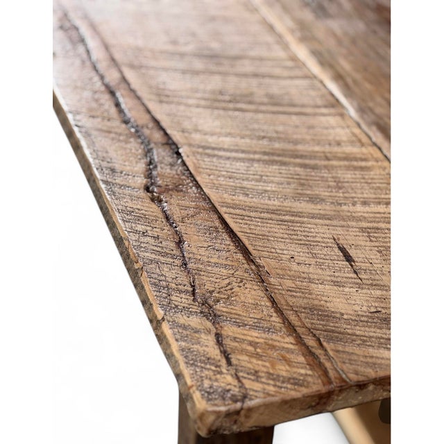 Wood French Farmhouse Dining Table – Reclaimed Wood - 126" For Sale - Image 7 of 9