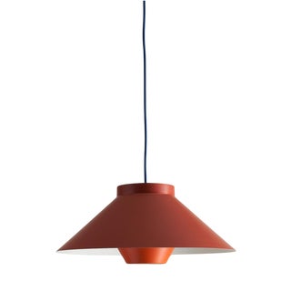 Stone Red Conical Pendant with Anti-Glare System, 1970s For Sale