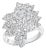 2.5 Carat Diamond Cluster Cocktail Ring 18 Karat White Gold 12.8 Grams Ring For Sale