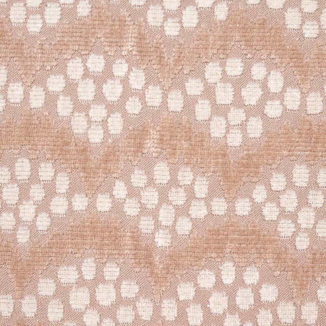 Schumacher SAMPLE - Schumacher x Neisha Crosland Pollen Cut Velvet Fabric In Soft Clay For Sale - Image 4 of 4