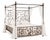 Stunning Iron Canopy Bed With Unique Design For Sale - Image 4 of 4
