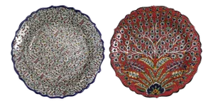 Decorative Handmade Turkish Wall Plates - A Pair