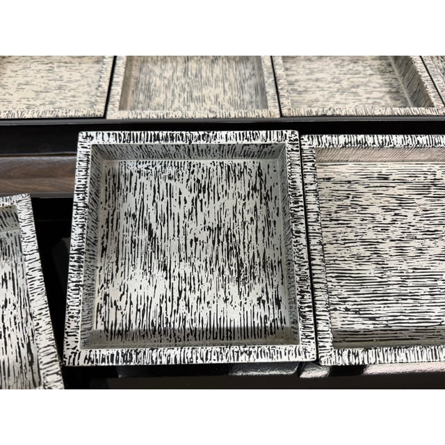 Lacquer Tray's With Removable Plates, Pair For Sale - Image 9 of 12