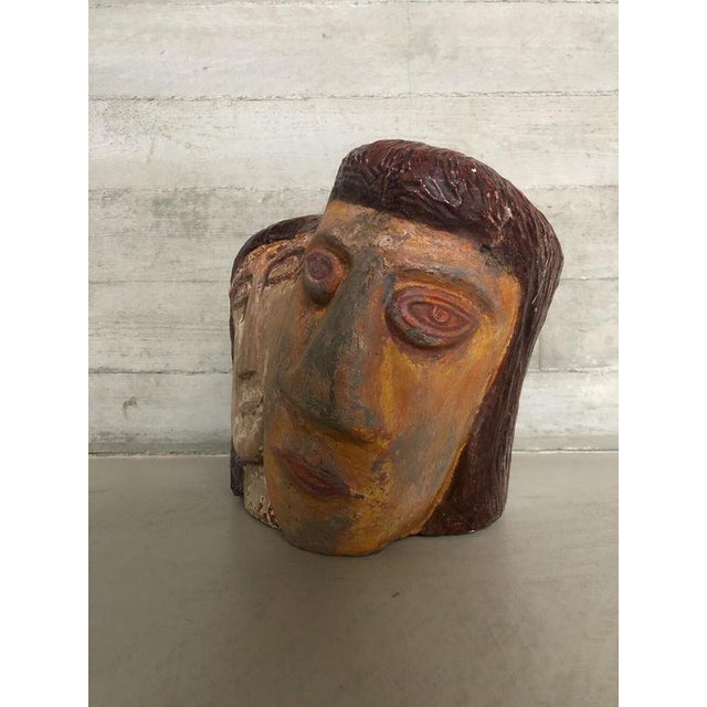 Artist unknown netherlands 1970s/1980s h 30 cm d 17 cm w 29cm a wonderfully expressive vintage naïve wooden sculpture ,...