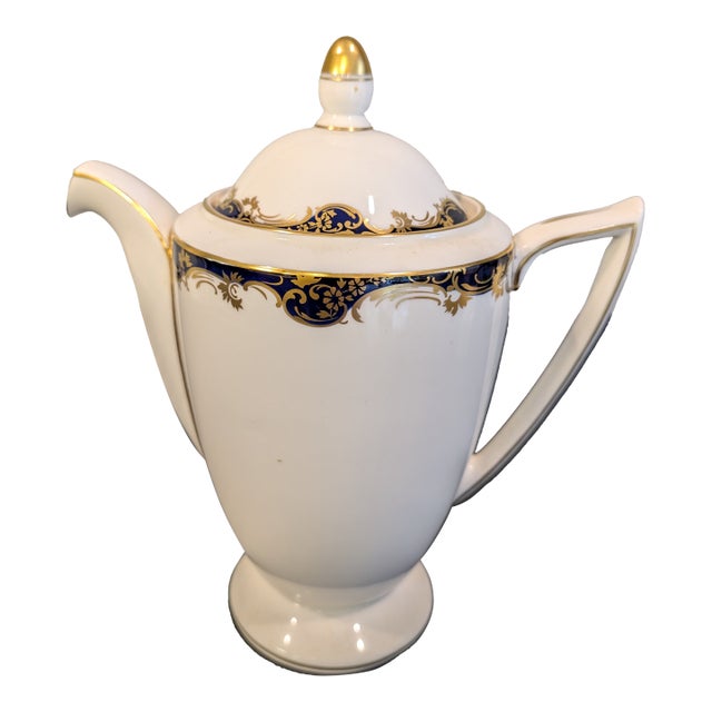 Minton Versailles Coffee Pot With Lid – Vintage English Bone China For Sale