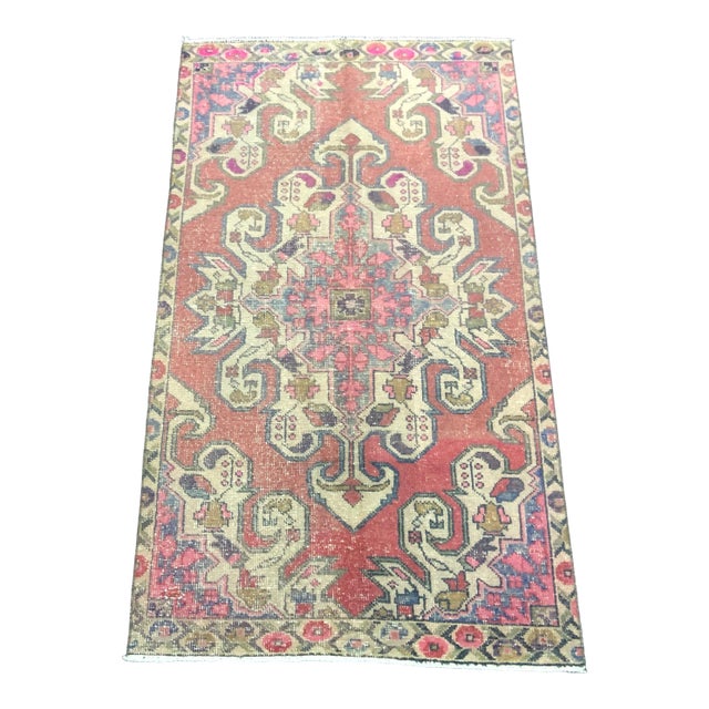 Vintage Rustic Home Turkish Handmade Rug For Sale