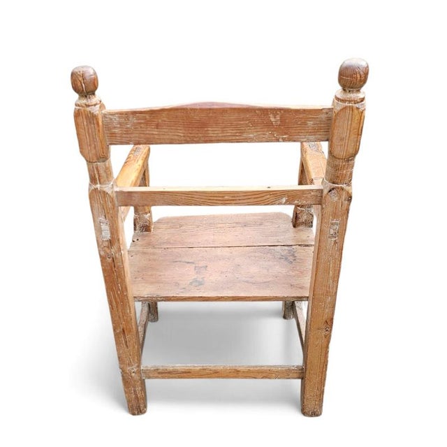 Spanish Armchair in Pine Wood For Sale - Image 10 of 12