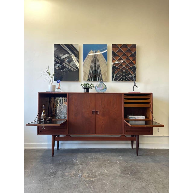 Mid-Century Modern Danish Teak Sideboard by Ejvind A. Johansson, Attributed For Sale - Image 3 of 15