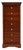 Grange French Louis Philippe Solid Cherry Wood Highboy Dresser or Semainier For Sale