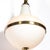 Mid-Century Modern Mid-Century Modern Murano Glass & Brass Banded Detailed Pendant Chandelier For Sale - Image 3 of 18