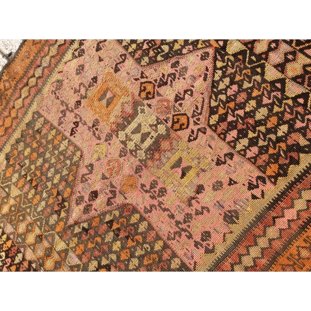 Authentic Rustic Handmade Kilim Runner - 50" X 133" For Sale In Raleigh - Image 6 of 13