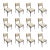 1950s Set of 12 Carlo De Carli Attributed Dining Chairs in Ivory Linen For Sale