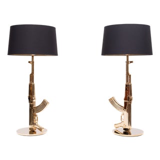 Vintage Ak 47 Kalashnikov Table Gun Lamps by Philippe Starck for Flos, 2005, Set of 2 For Sale