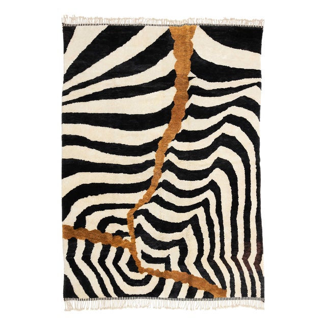 Large Hand-Knotted Wool Premium Rug by Azele Studio For Sale