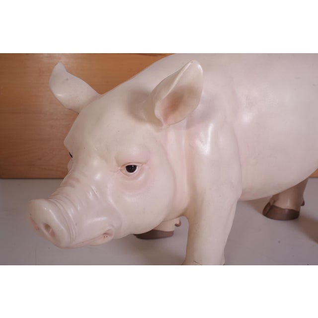 Vintage Large Butcher's Pig Shop Display, Former Czechoslovakia, 1980s For Sale - Image 10 of 12