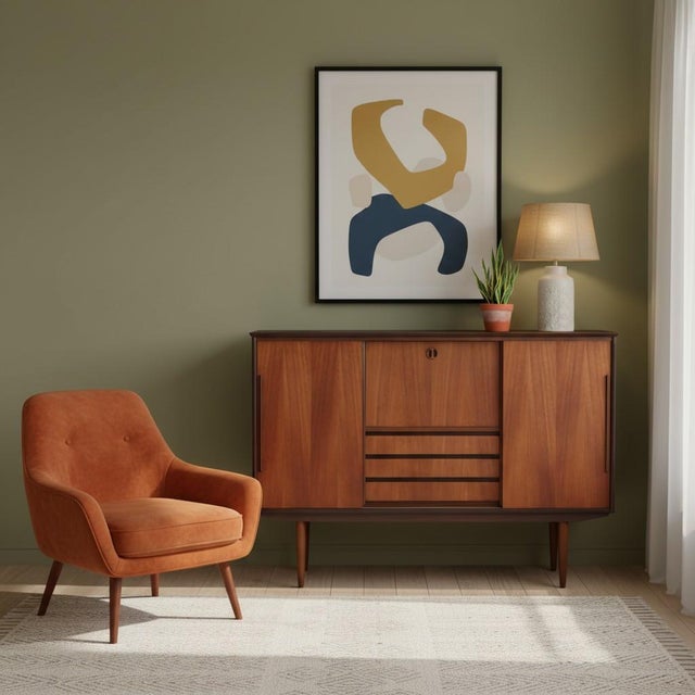 An incredibly beautiful and very well-made Danish cabinet from the 1950s and 1960s. The cabinet is made of teak with a...