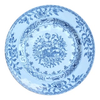 17th Century Late Ming Chinese Blue and White Porcelain Dish For Sale