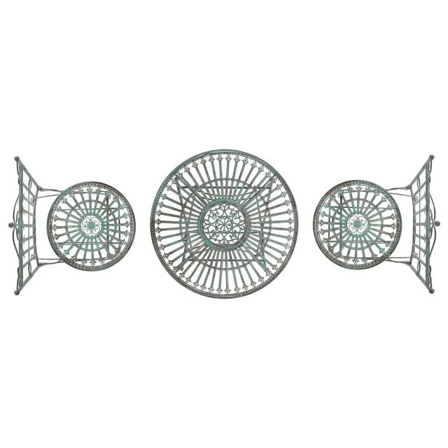 Belen 3 Piece Bistro Set - Antique Dark Green For Sale In Philadelphia - Image 6 of 8