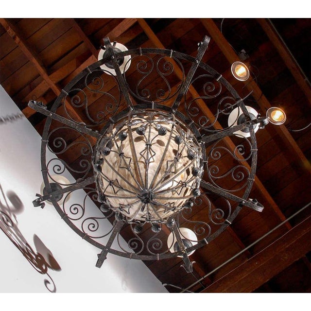 French Iron and Alabaster Fixture For Sale - Image 10 of 10