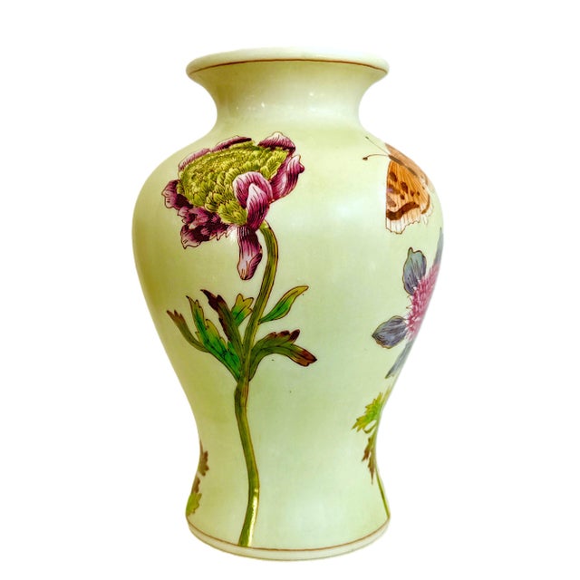 Late 20th Century Celadon Floral Vase For Sale - Image 5 of 8
