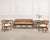 A handsome set of three Organic Modern rattan and cane side nesting tables made by McGuire, San Francisco, CA. The...
